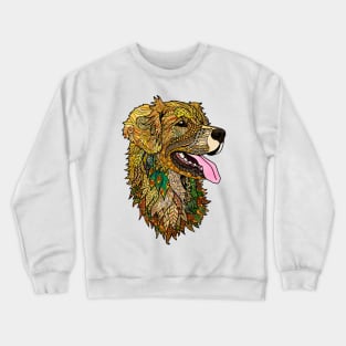 Golden Retriever Zentangle Crewneck Sweatshirt